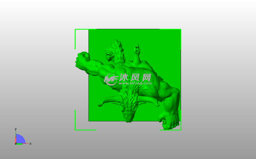 人身牛头俯视图