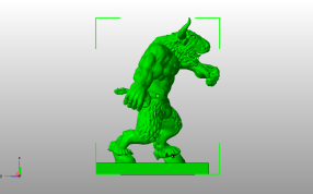 人身牛头侧视图