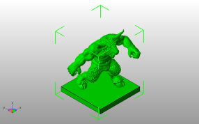 人身牛头斜视图