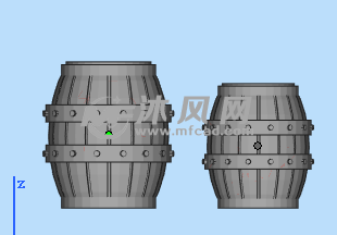 中世纪酒桶三维模型