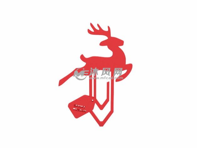 小鹿书签俯视图