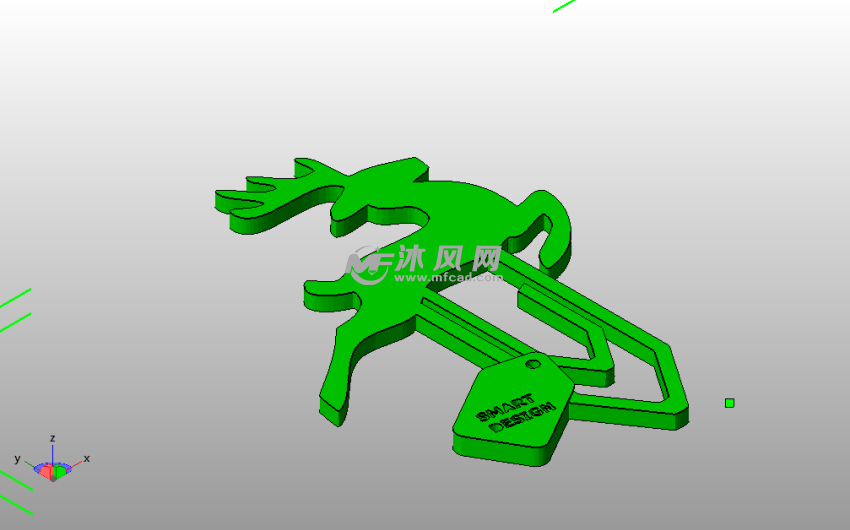 小鹿书签斜视图