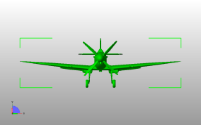 侦查无人机主视图