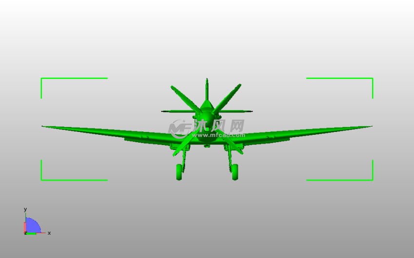 侦查无人机主视图