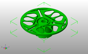 3D打印线盘顶斜视图
