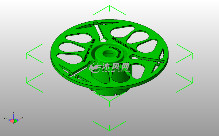 3D打印线盘顶斜视图