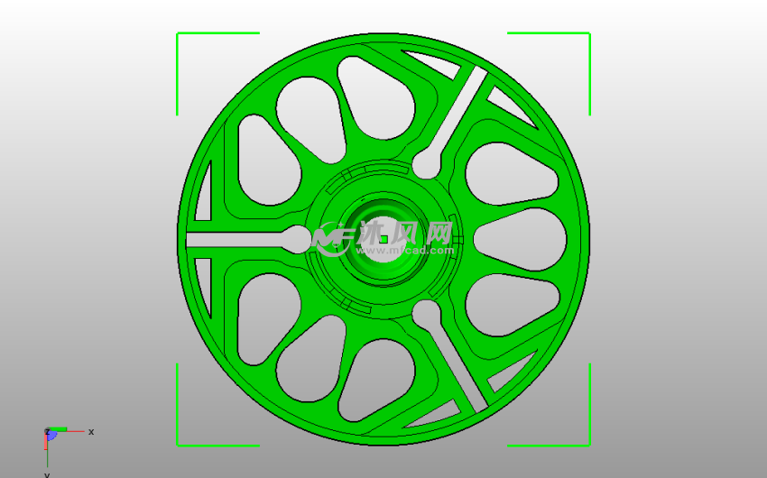 3D打印线盘底俯视图
