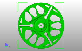 3D打印线盘顶俯视图