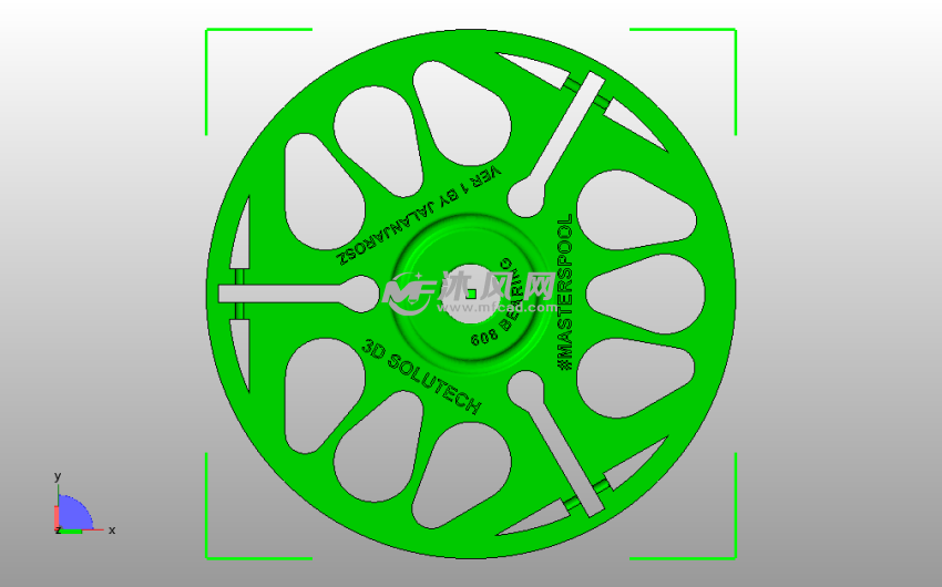 3D打印线盘顶俯视图