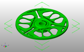3D打印线盘底斜视图