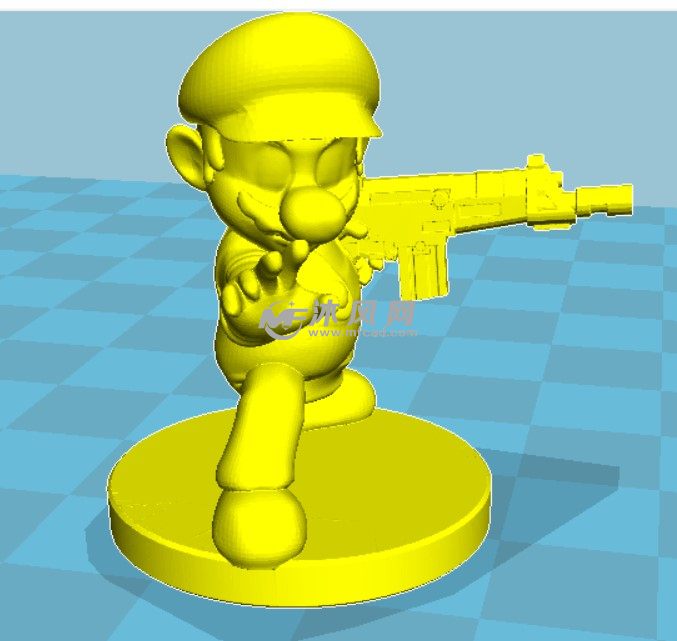 持枪马里奥模型