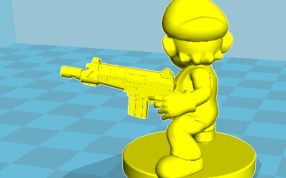 持枪马里奥后面