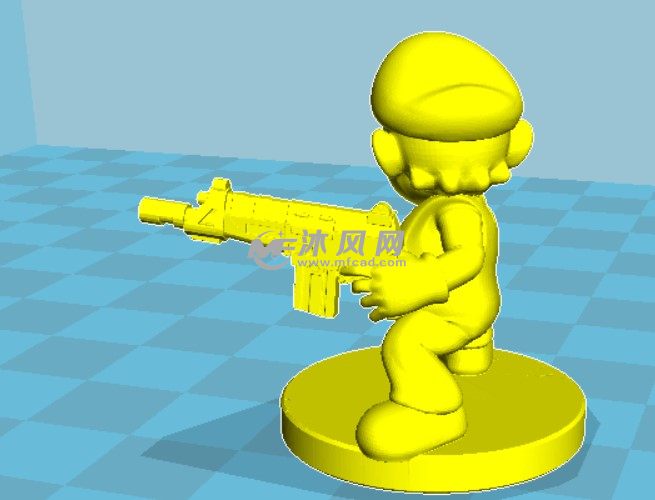 持枪马里奥后面