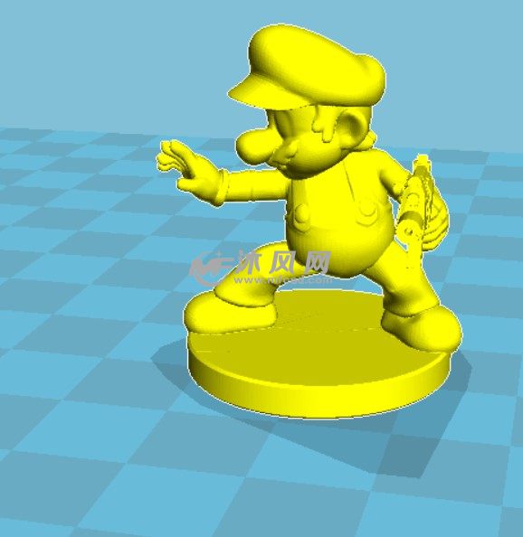 持枪马里奥侧面