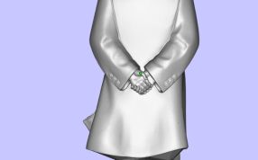 毛主席模型后面