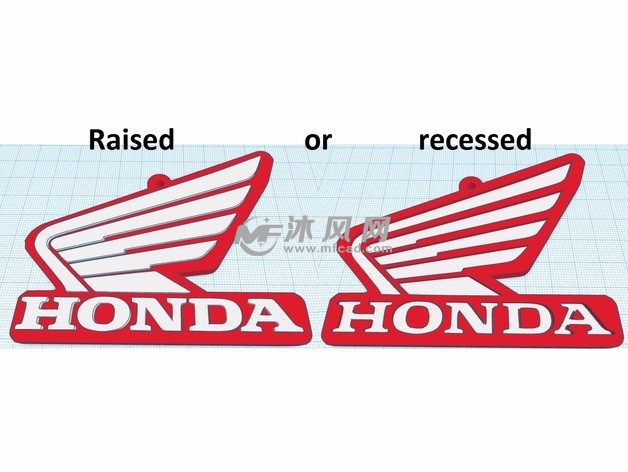 本田钥匙链打印图