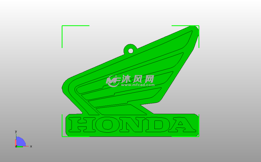 本田钥匙链俯视图