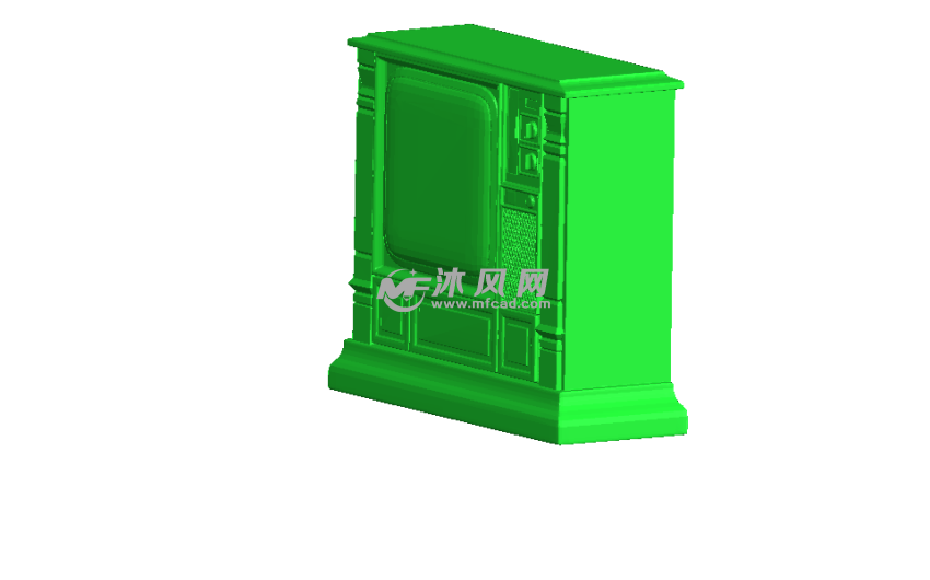 老式电视机侧面