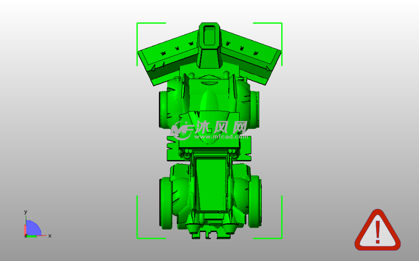 除雪机模型俯视图