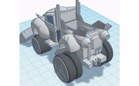 除雪机模型斜视图