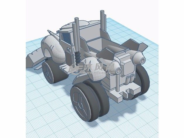 除雪机模型斜视图