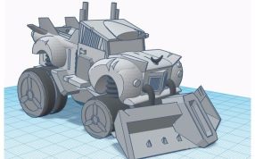 除雪机模型侧视图