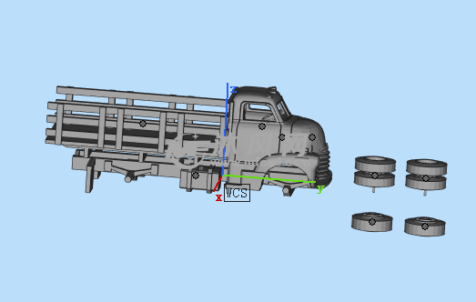 复古卡车三维模型 