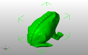 快乐的青蛙斜视图