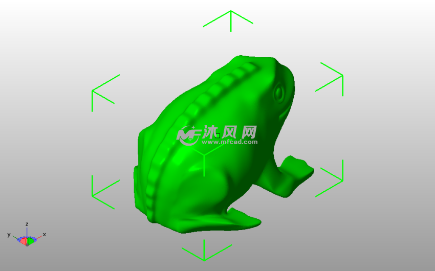 快乐的青蛙斜视图