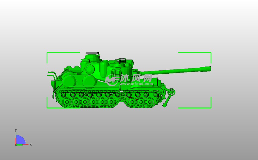 美国军用坦克侧视图