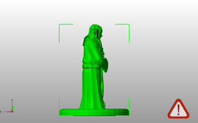 蒙克人物雕像侧视图