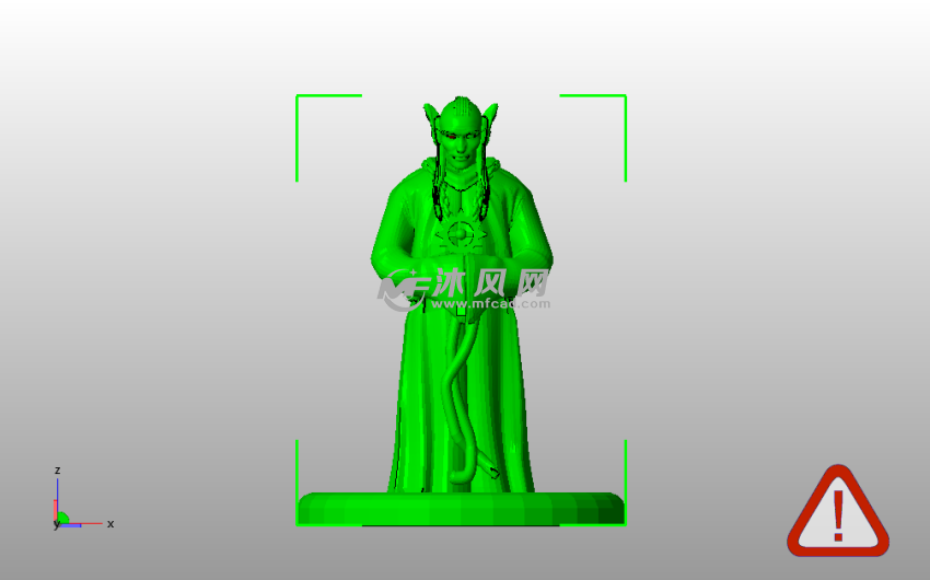 蒙克人物雕像主视图