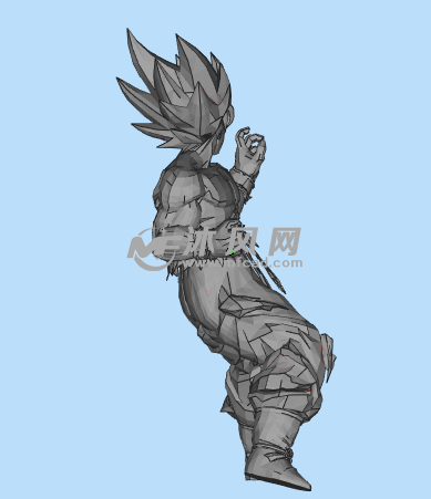 赛亚人孙悟空三维模型