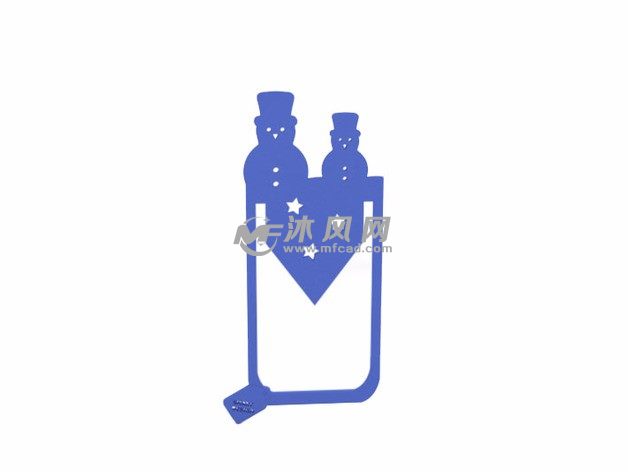 双雪人书签效果图