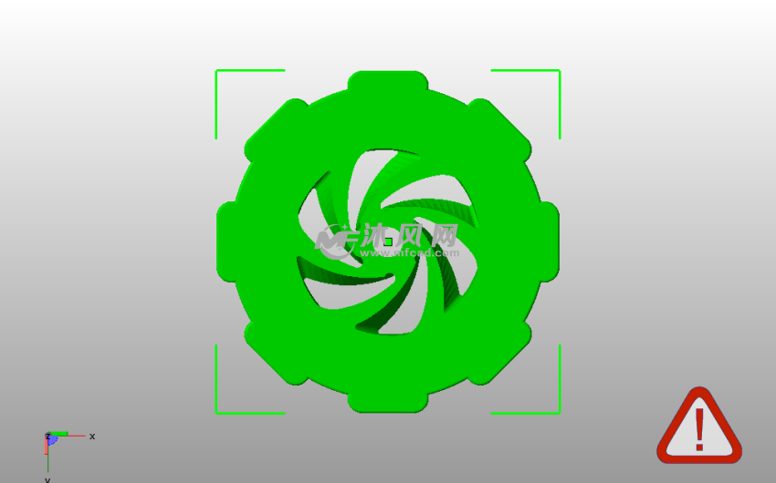 调平螺丝模型底视图