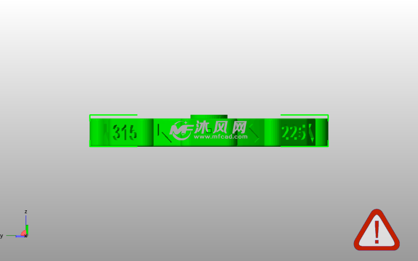 调平螺丝模型侧视图