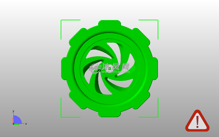 调平螺丝模型俯视图