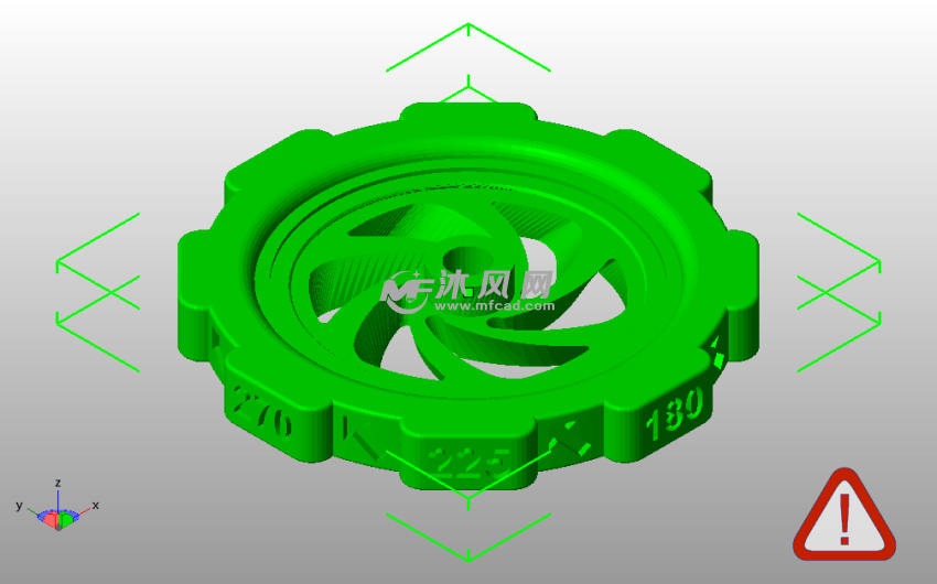 调平螺丝模型斜视图