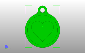 小心心钥匙链俯视图