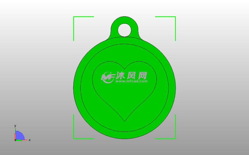 小心心钥匙链俯视图