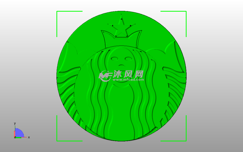 星巴克LOGO俯视图