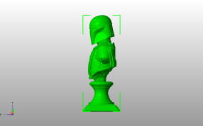 伯巴菲特半身像侧视图