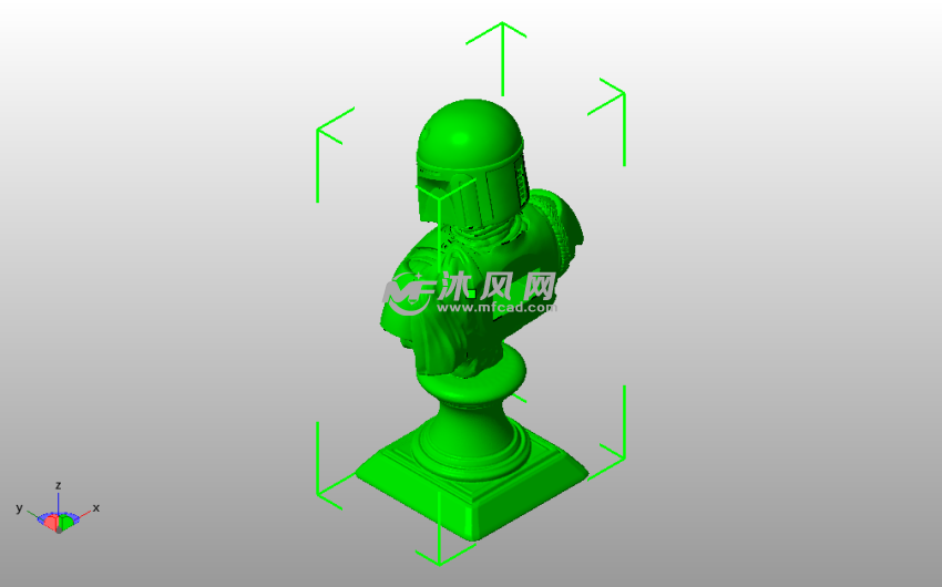 伯巴菲特半身像斜视图