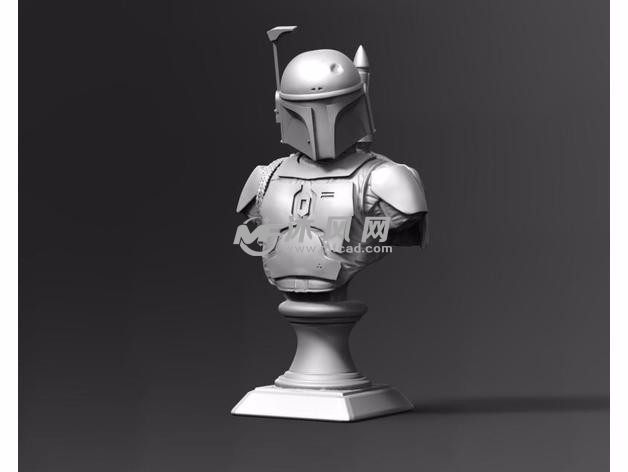 伯巴菲特半身像主视图