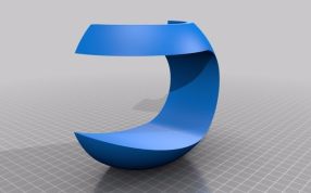 悬空植物花盆右侧视图