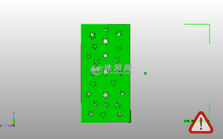 雪花星星笔筒侧视图