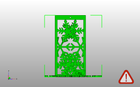 雪花星星笔筒主视图