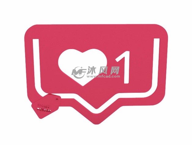  一心一意书签效果图