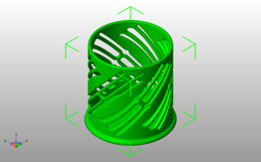 斜边圆笔筒模型斜视图