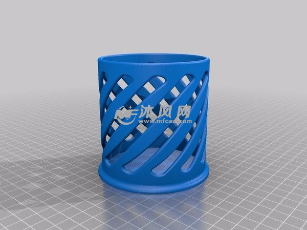 圆笔筒模型主视图